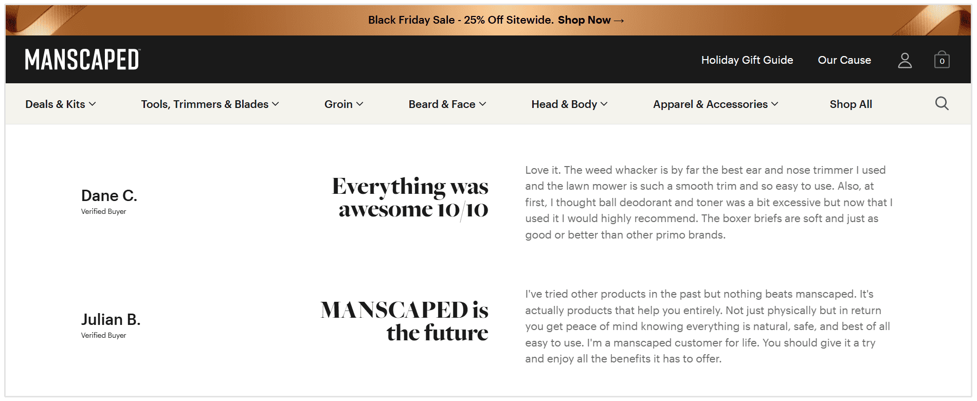 Testimonianze Manscaped